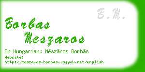 borbas meszaros business card