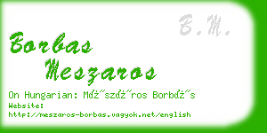 borbas meszaros business card